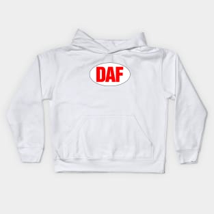 DAF - Red On White. Kids Hoodie